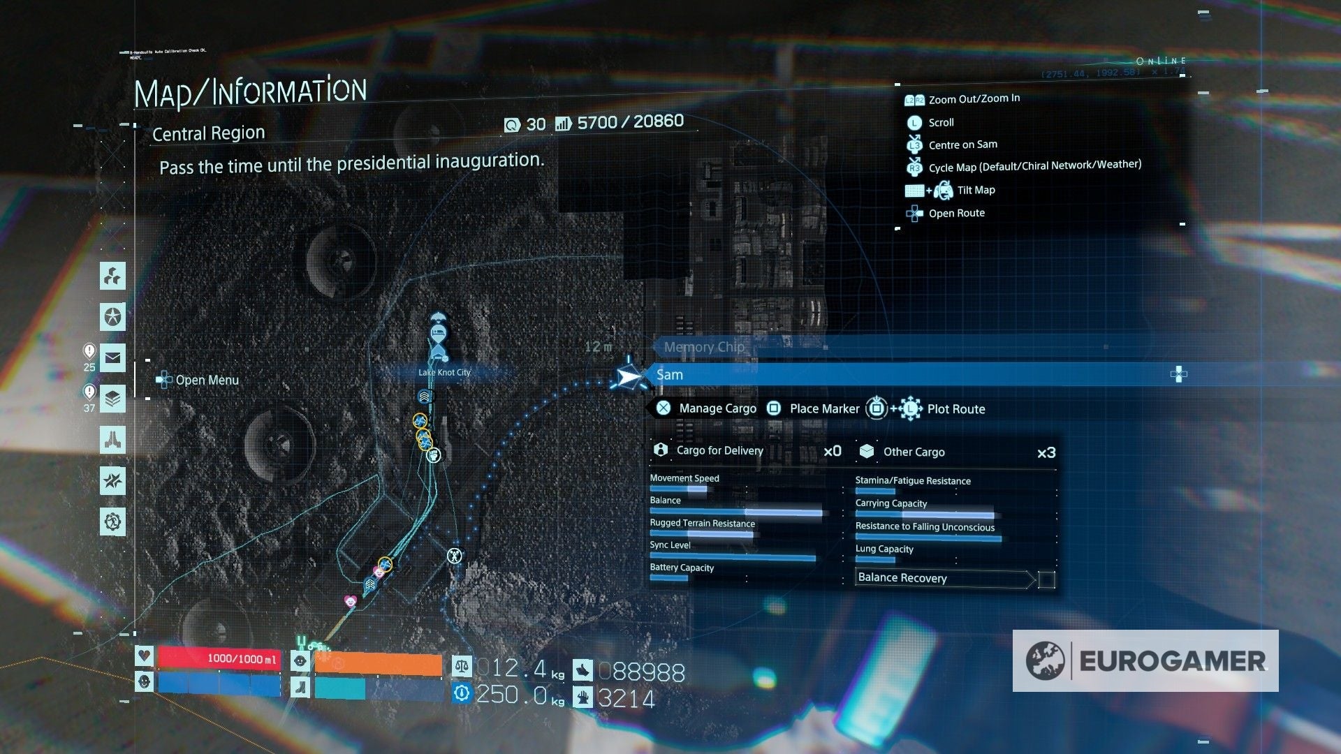 Death Stranding Memory Chip locations What 'glowing' objects mean and